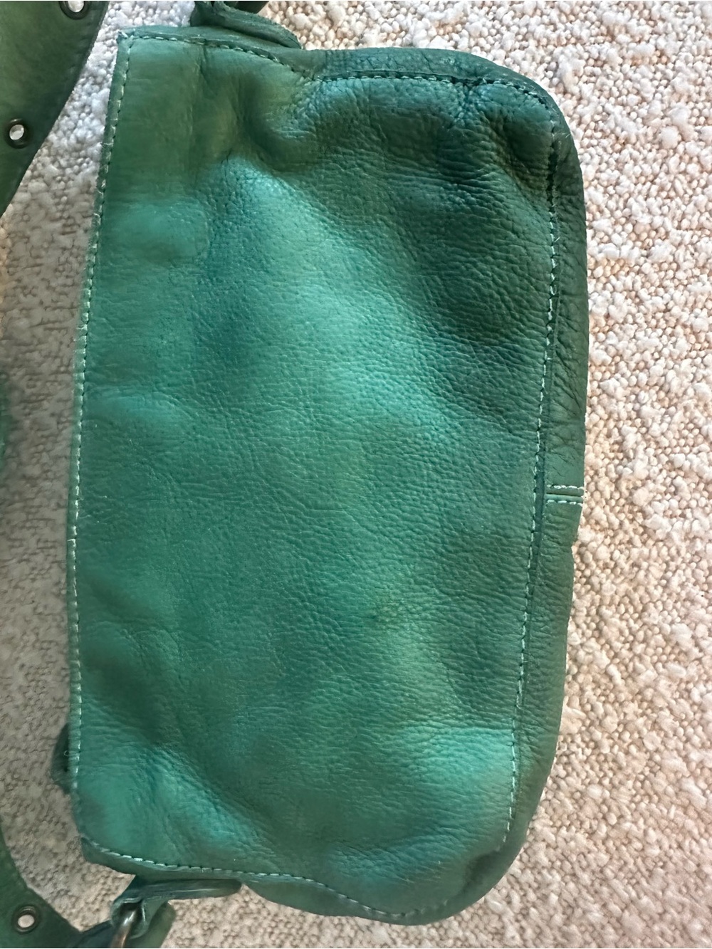 Free people Green Leather Double-Pocket Crossbody Bag - Picture 5 of 9